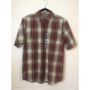 carhartt short sleeve button down shirt M